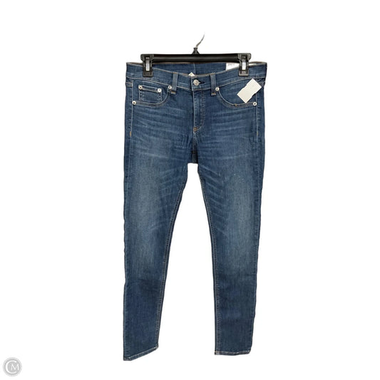 Jeans Skinny By Rag And Bone In Blue Denim, Size: 8