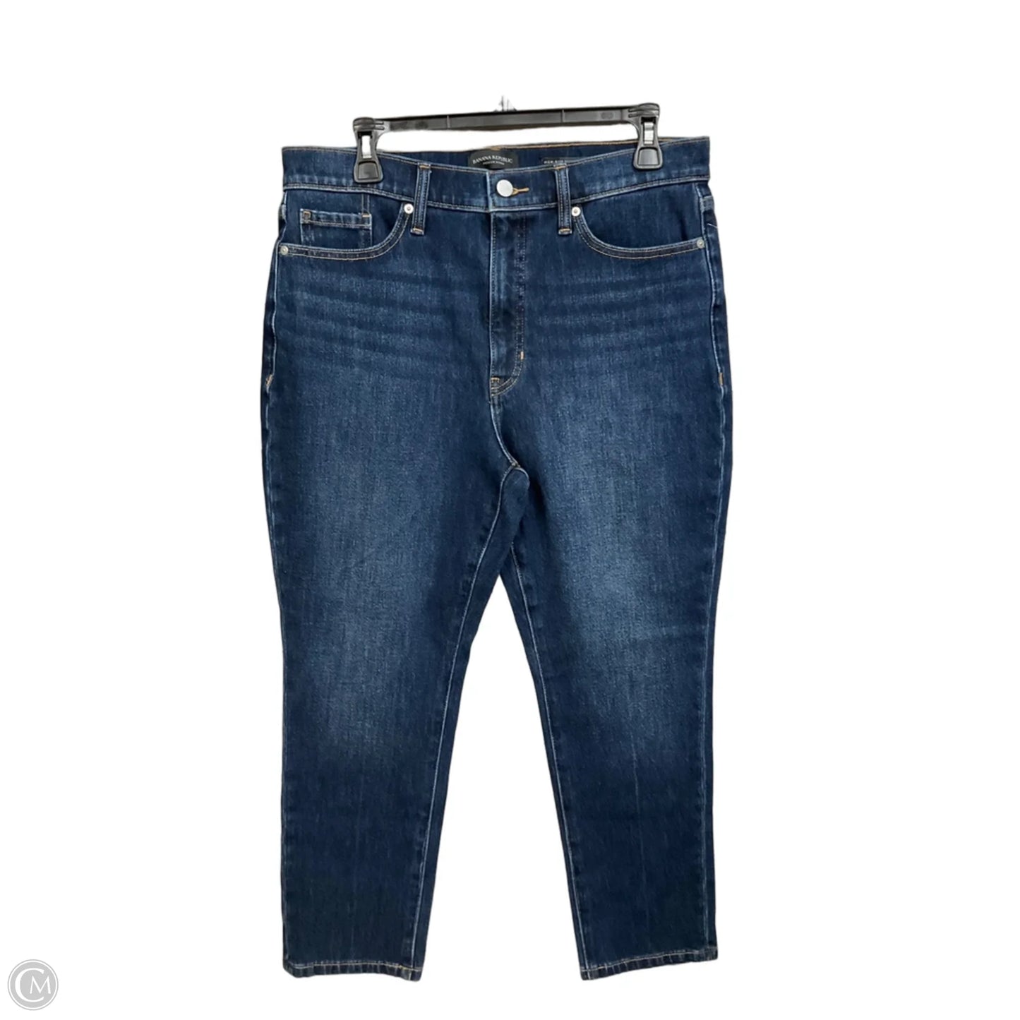 Jeans Skinny By Banana Republic In Blue Denim, Size: 12