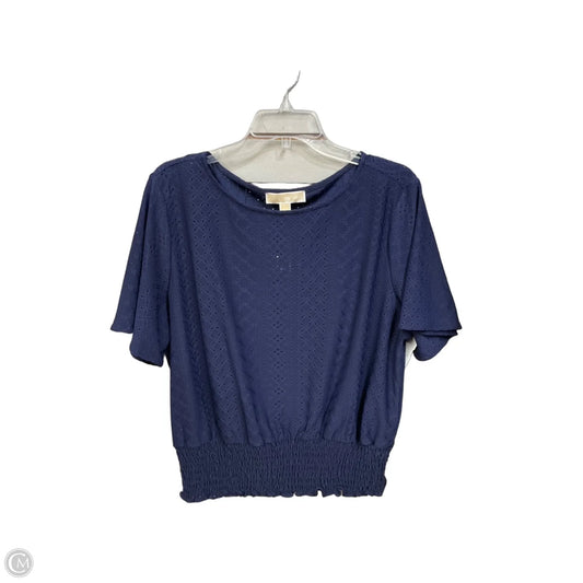 Top Short Sleeve By Michael By Michael Kors In Navy, Size: L