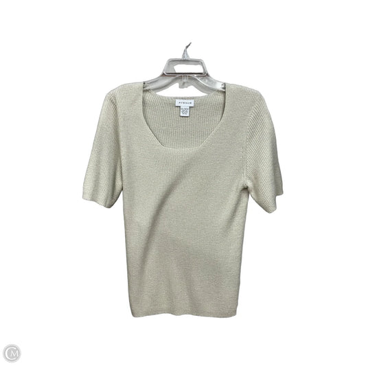 Top Short Sleeve Basic By Avenue In Beige, Size: Xl
