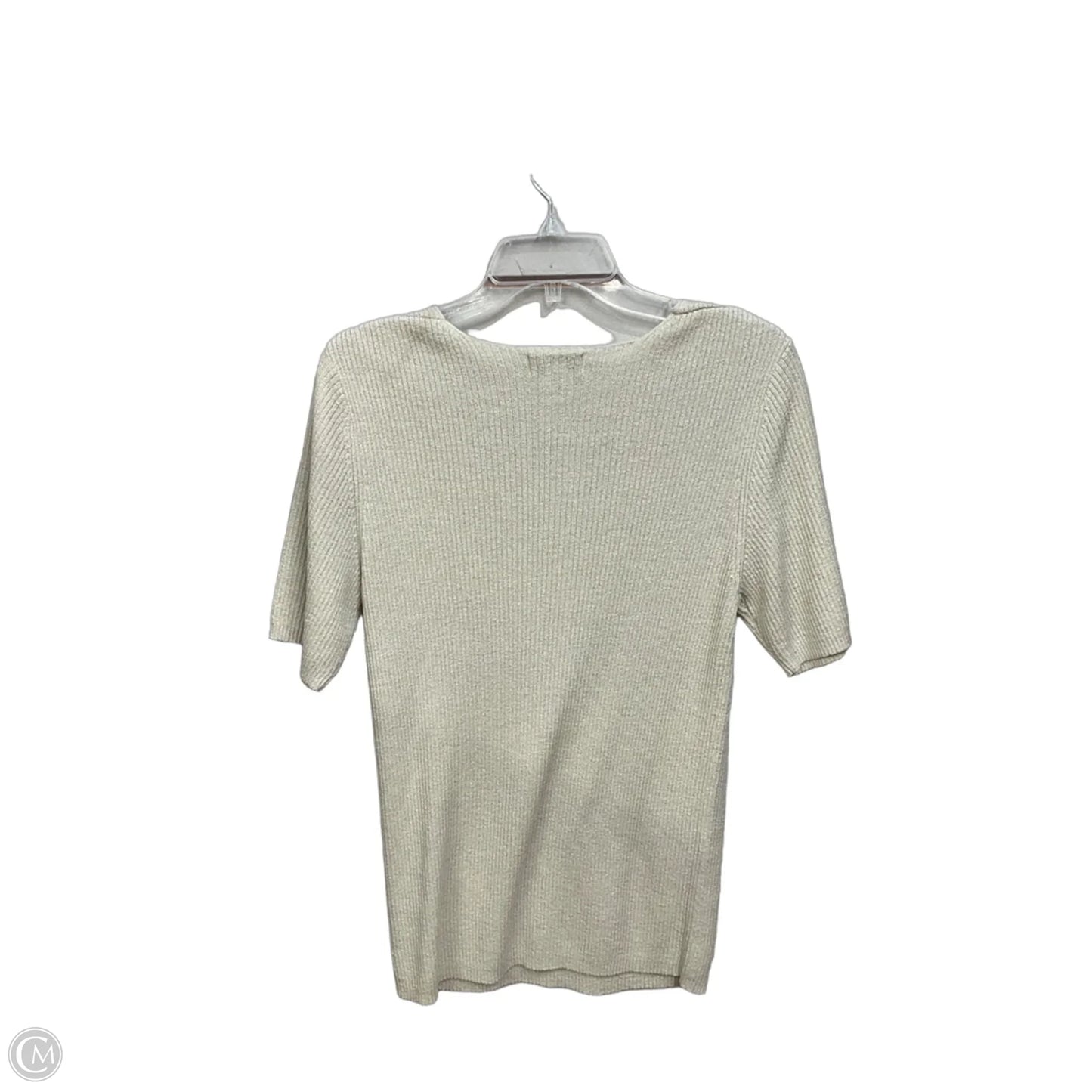 Top Short Sleeve Basic By Avenue In Beige, Size: Xl