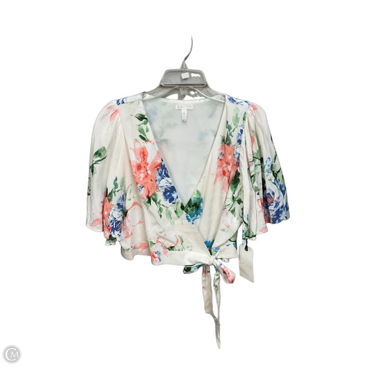 Top Short Sleeve By Leith In Floral Print, Size: Xl