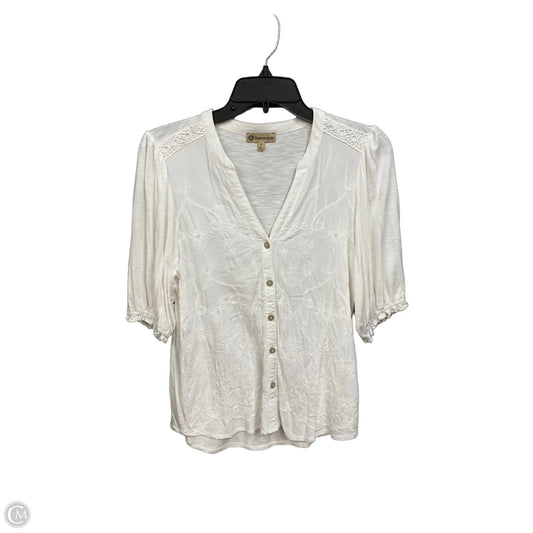 Top Short Sleeve By Democracy In White, Size: S
