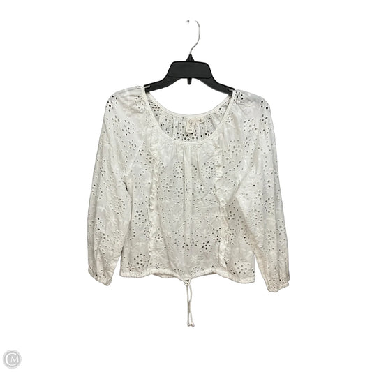 Top Long Sleeve By Joie In White, Size: S
