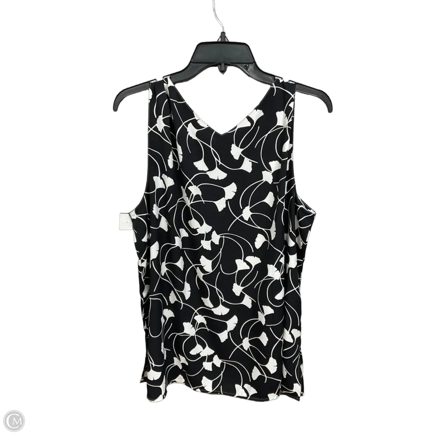 Top Sleeveless By Ann Taylor In Black & White, Size: Xl