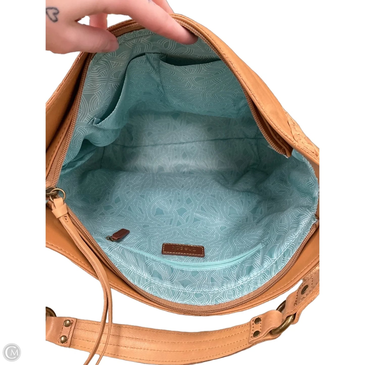 Handbag Leather By The Sak, Size: Large