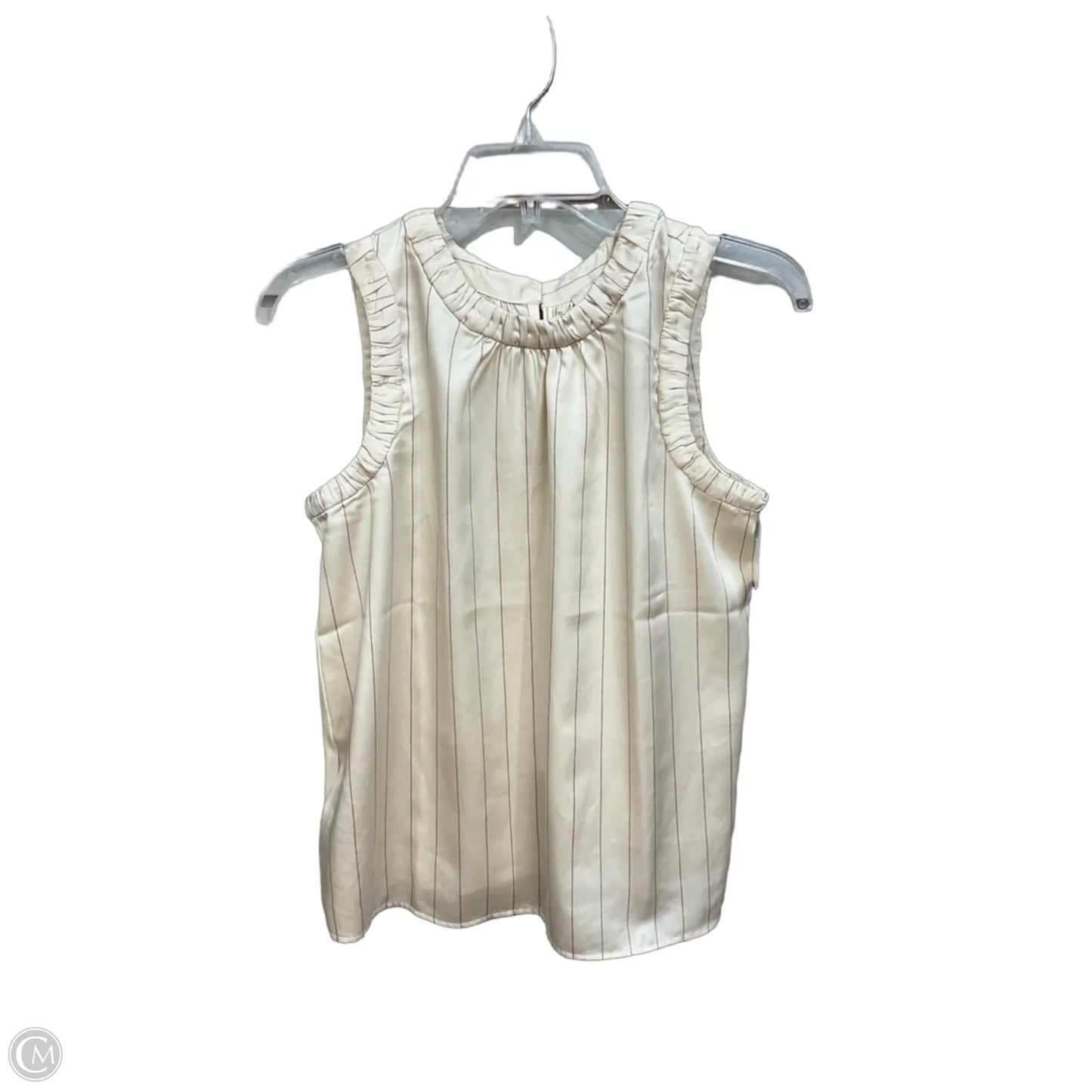 Top Sleeveless By Loft In Striped Pattern, Size: S