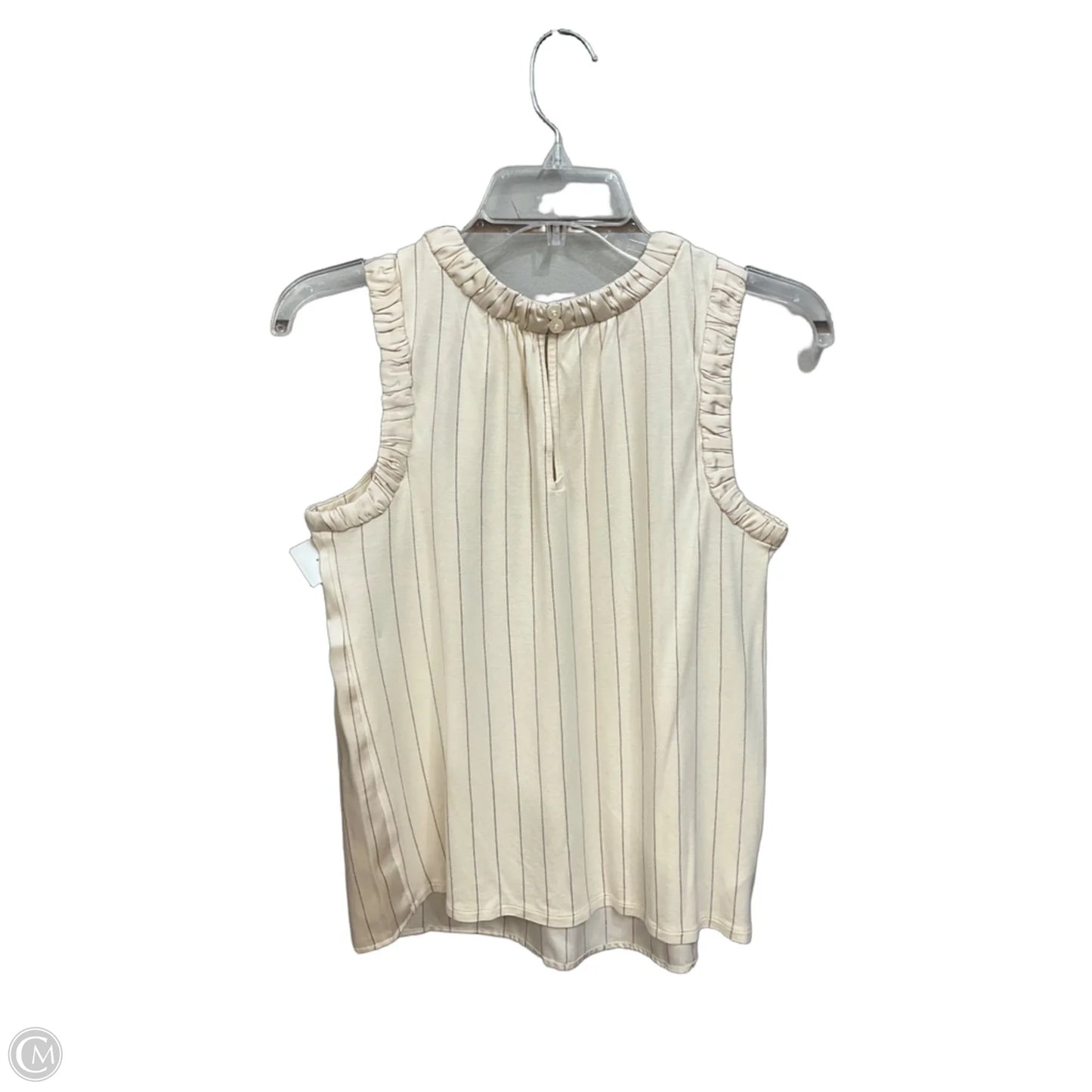Top Sleeveless By Loft In Striped Pattern, Size: S