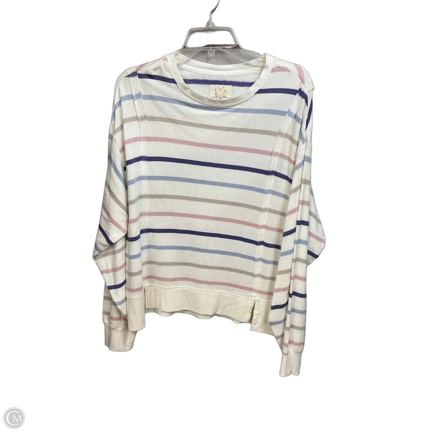 Top Long Sleeve By Thread And Supply In Striped Pattern, Size: M