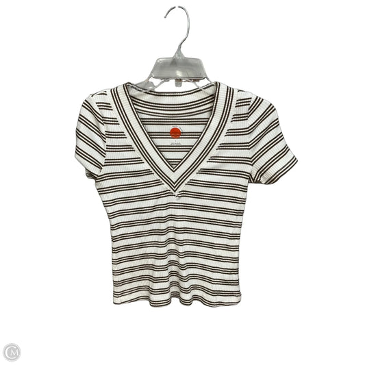 Top Short Sleeve By Daily Practice By Anthropologie In Striped Pattern, Size: S