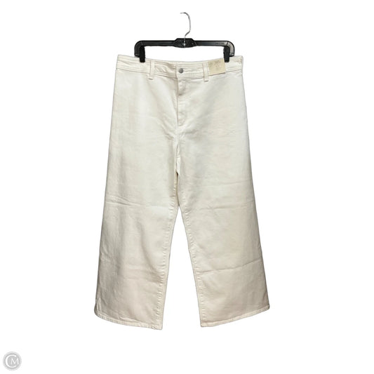 Jeans Wide Leg By Universal Thread In Cream Denim, Size: 14