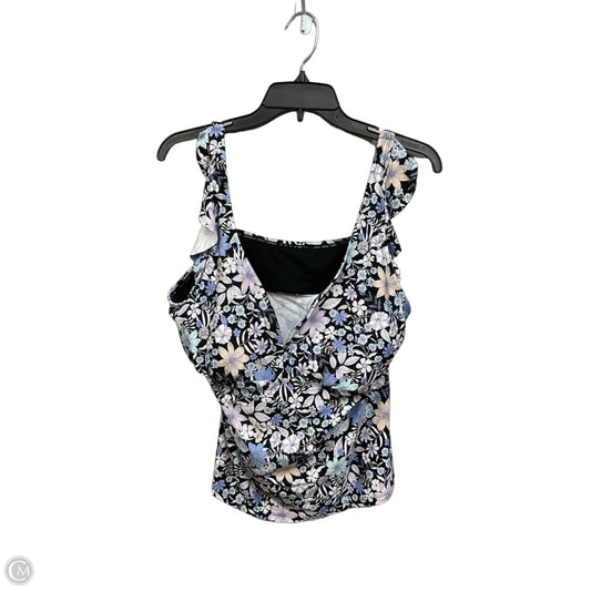Swimsuit Top By Clothes Mentor In Floral Print, Size: 1x