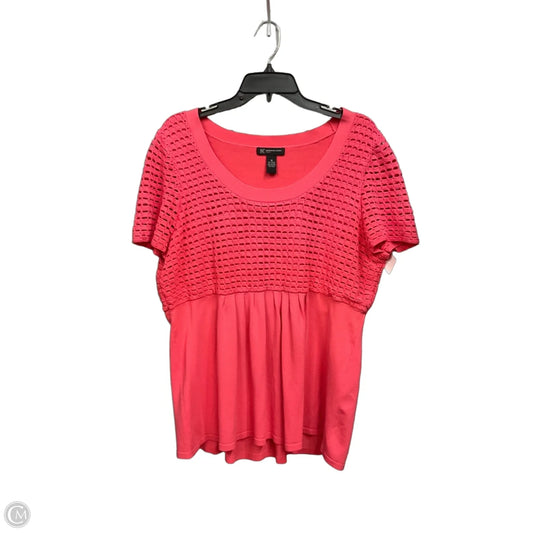 Top Short Sleeve By Inc In Pink, Size: 1x