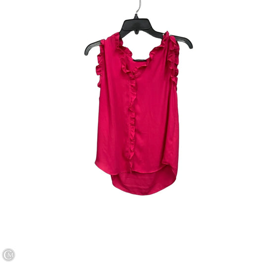 Blouse Sleeveless By Tahari In Pink, Size: M