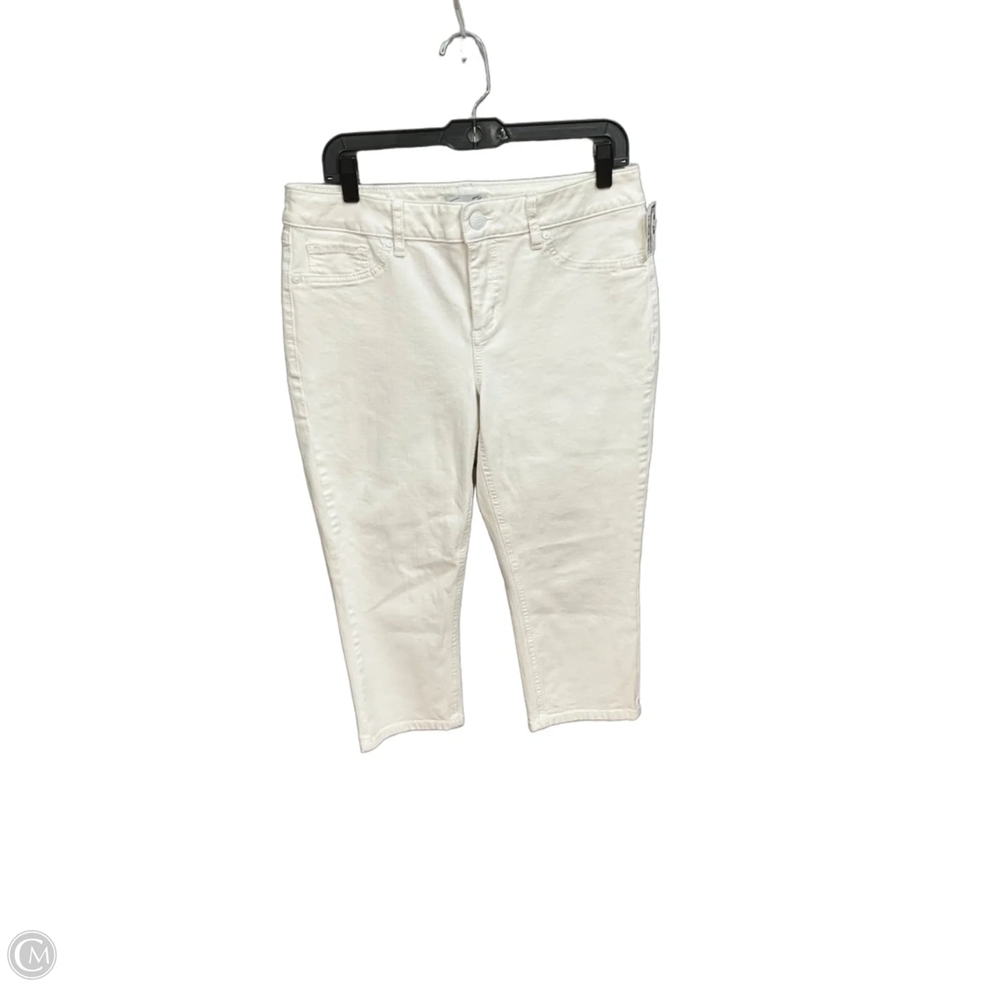 Jeans Skinny By Seven 7 In White Denim, Size: 10