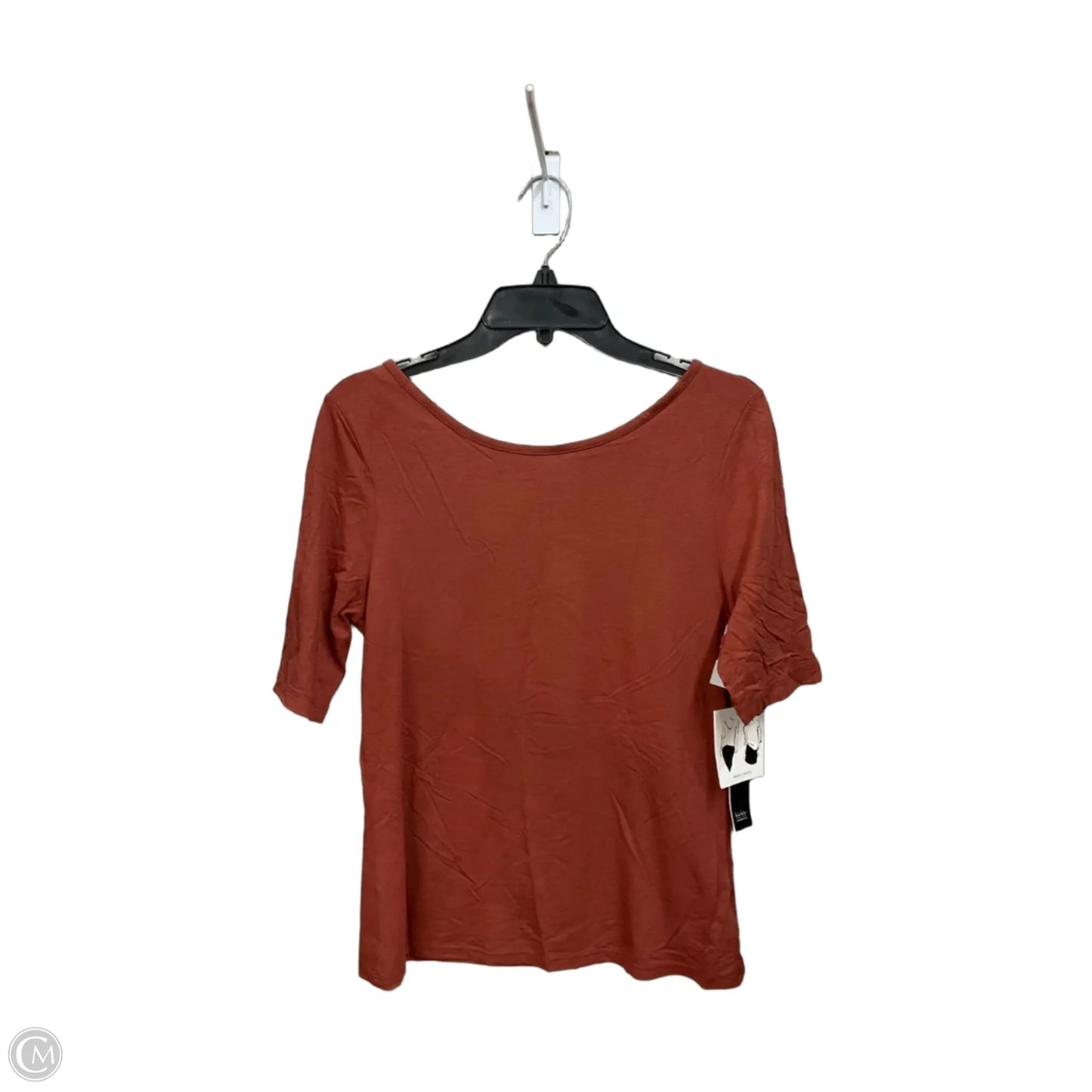 Top Short Sleeve By Nicole Miller In Copper, Size: L