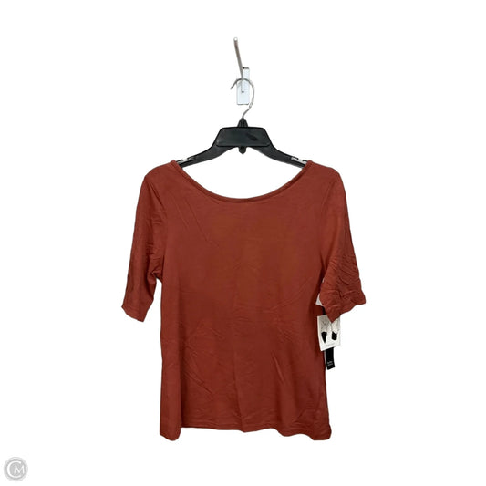 Top Short Sleeve By Nicole Miller In Copper, Size: L