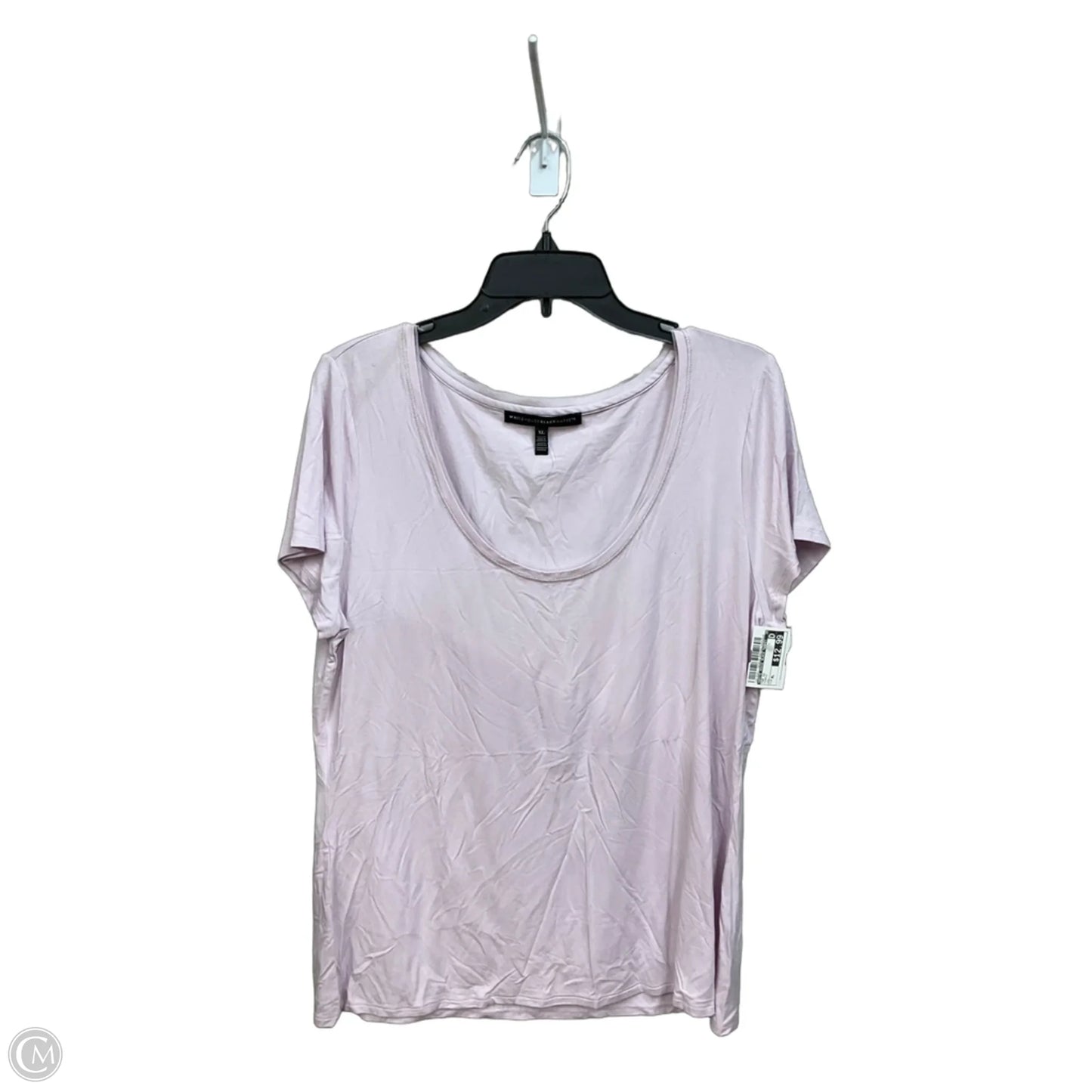 Top Short Sleeve By White House Black Market In Purple, Size: Xl