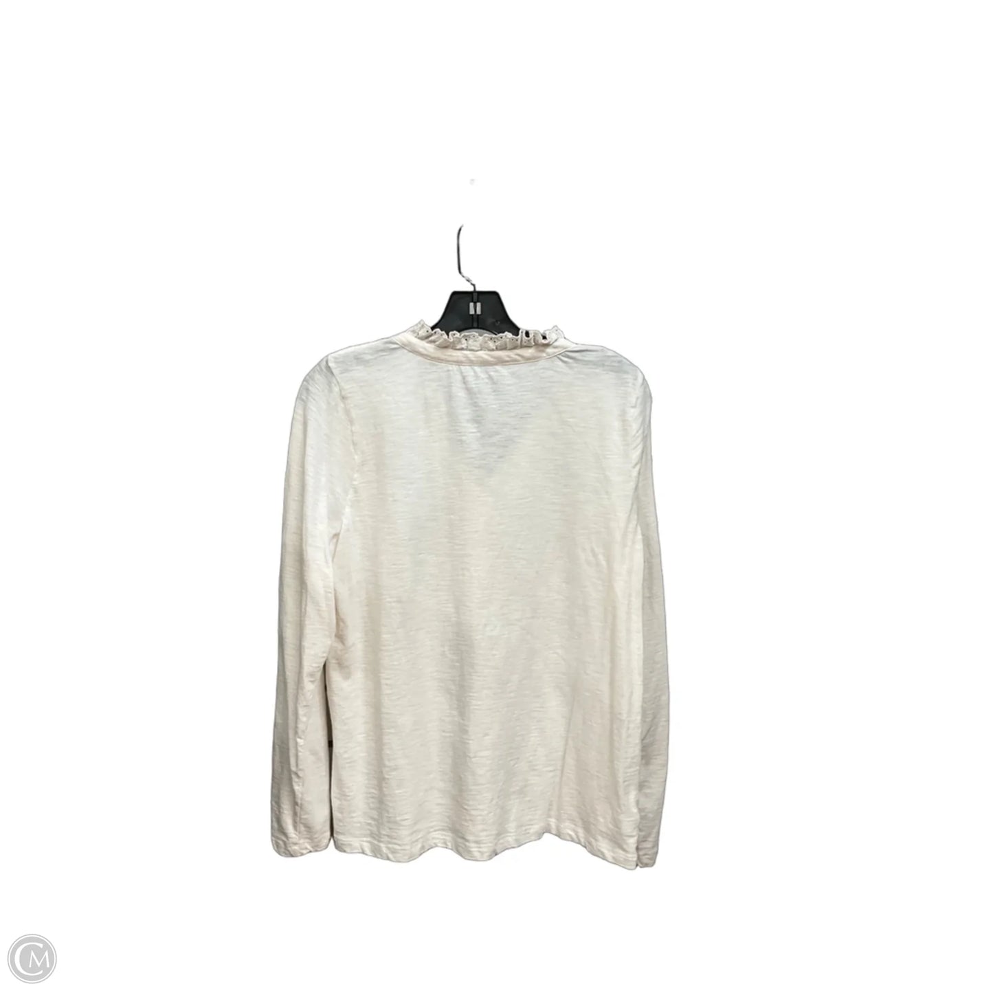 Top Long Sleeve By Loft In Cream, Size: L