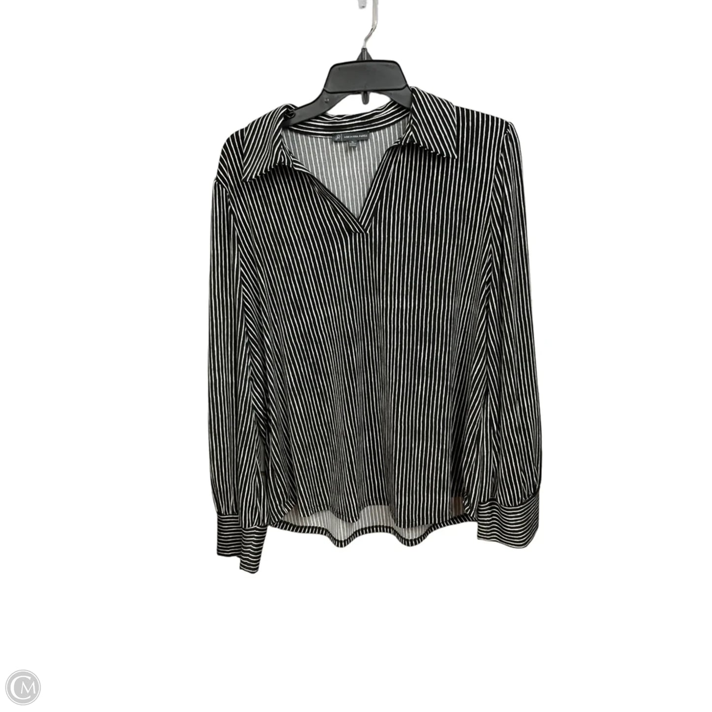 Top Long Sleeve By Adrianna Papell In Striped Pattern, Size: Xl