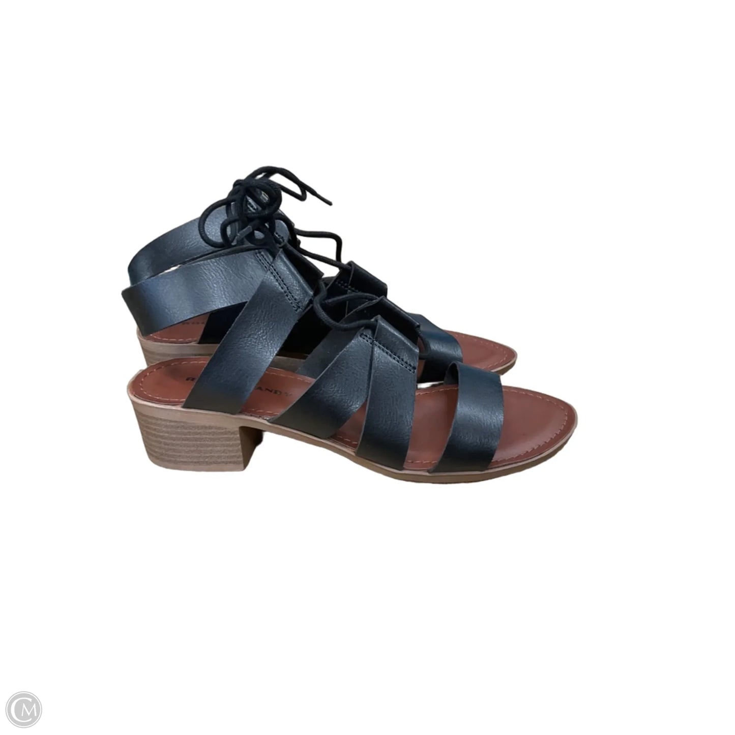 Sandals Heels Block By Rock And Candy In Black & Brown, Size: 10
