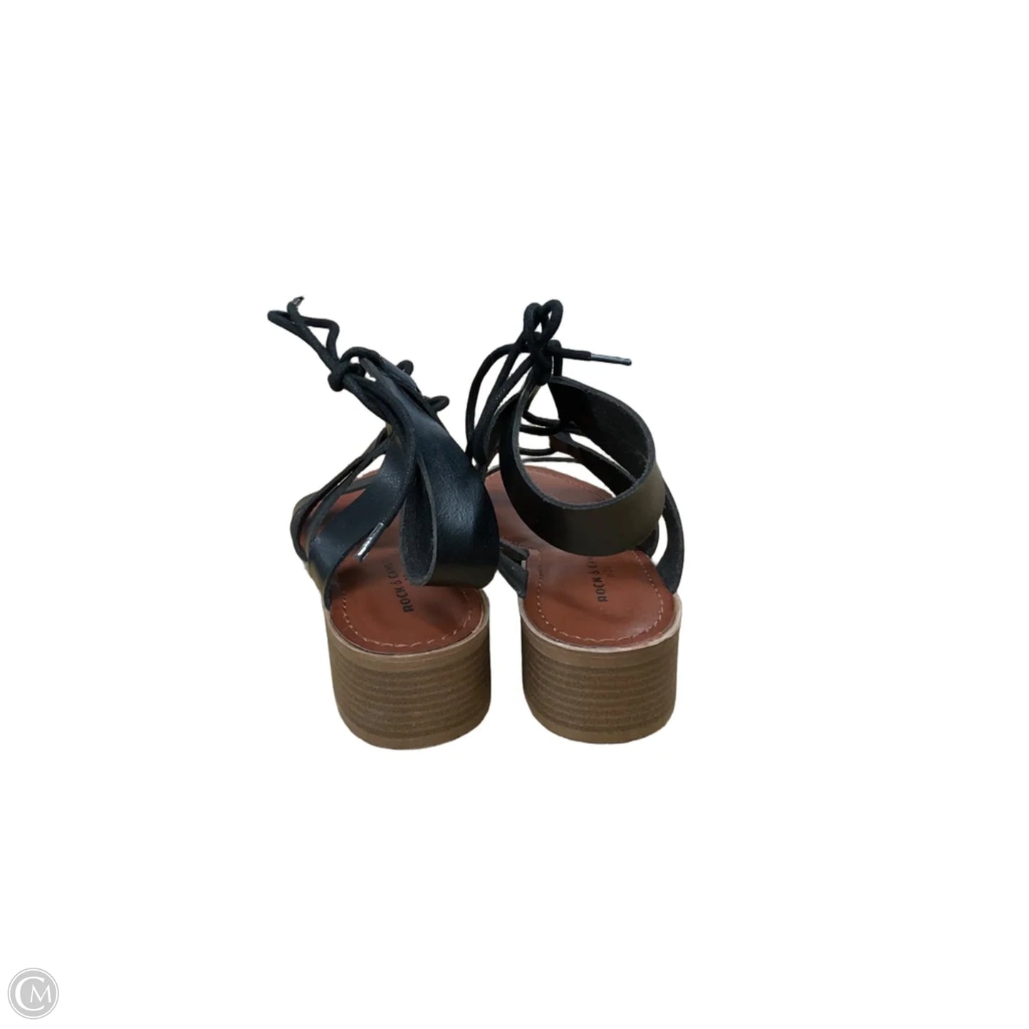 Sandals Heels Block By Rock And Candy In Black & Brown, Size: 10