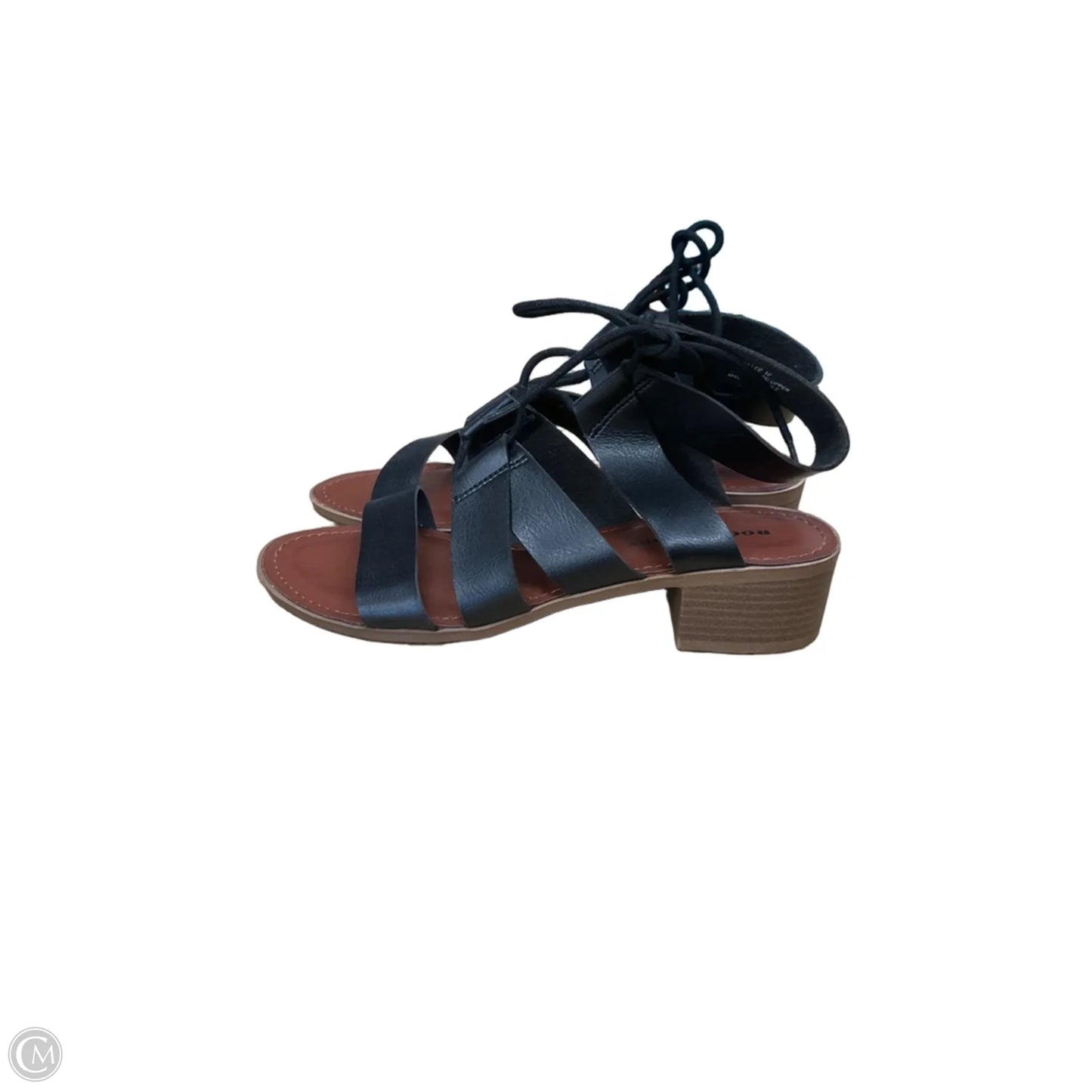 Sandals Heels Block By Rock And Candy In Black & Brown, Size: 10
