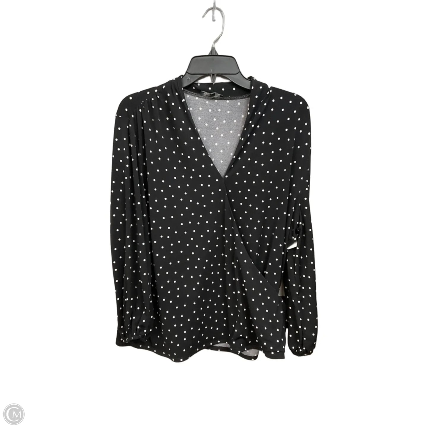 Top Long Sleeve By Adrianna Papell In Polkadot Pattern, Size: Xl
