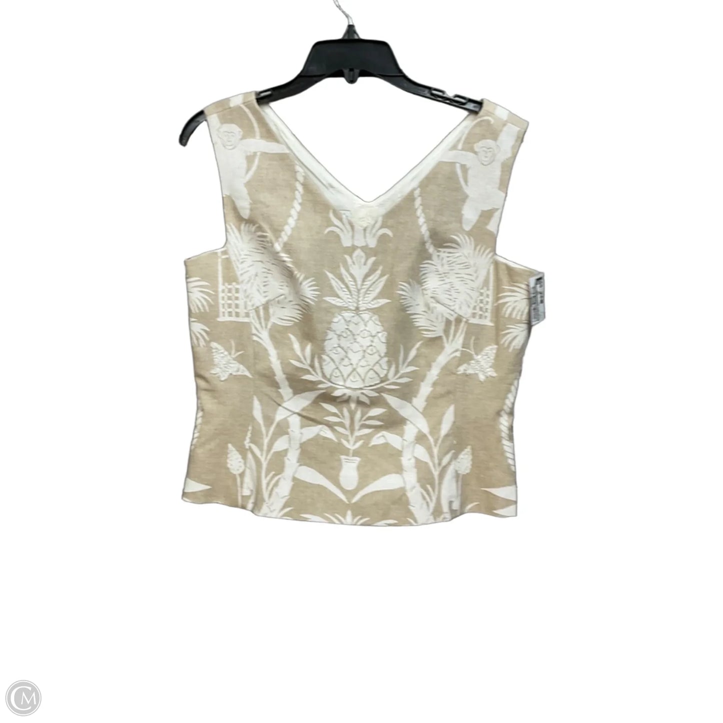 Skirt Set 2pc By Maggy London In Tropical Print, Size: M