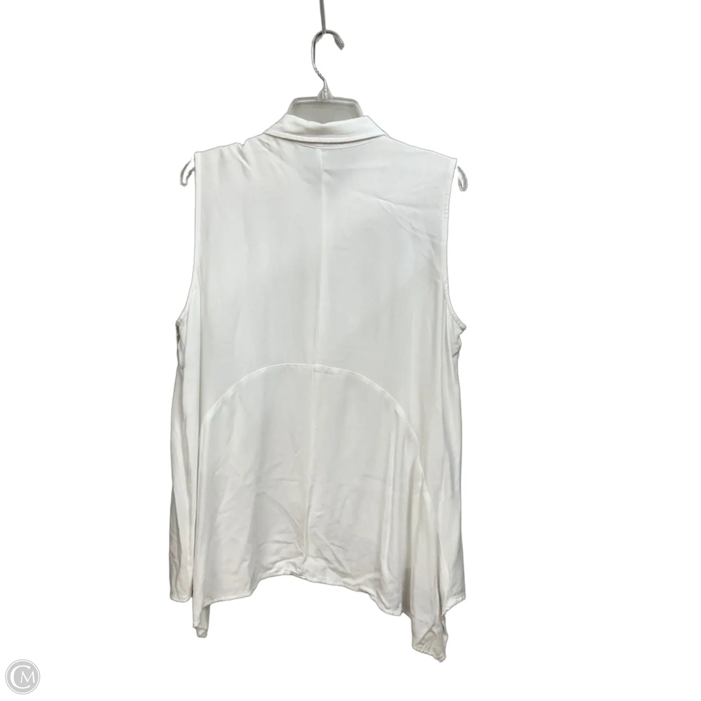 Blouse Sleeveless By Fever In White, Size: Xl