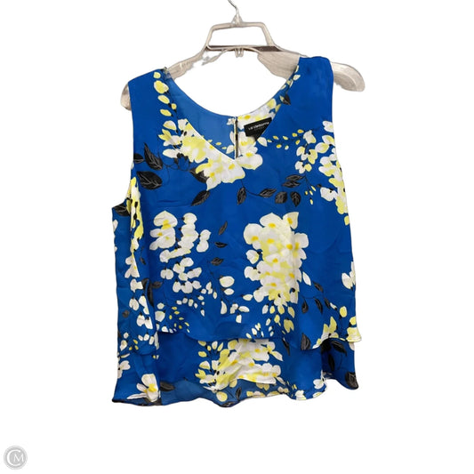 Top Sleeveless By Liz Claiborne In Floral Print, Size: L