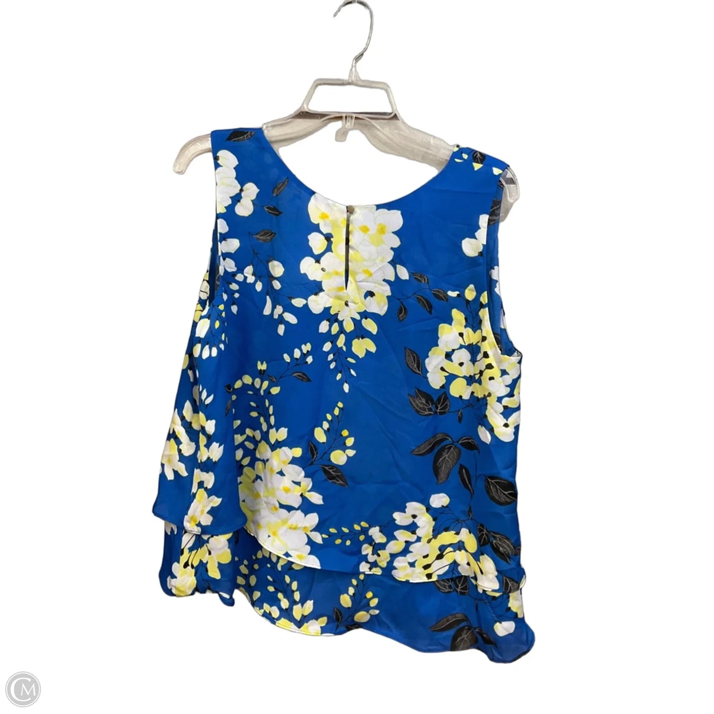Top Sleeveless By Liz Claiborne In Floral Print, Size: L