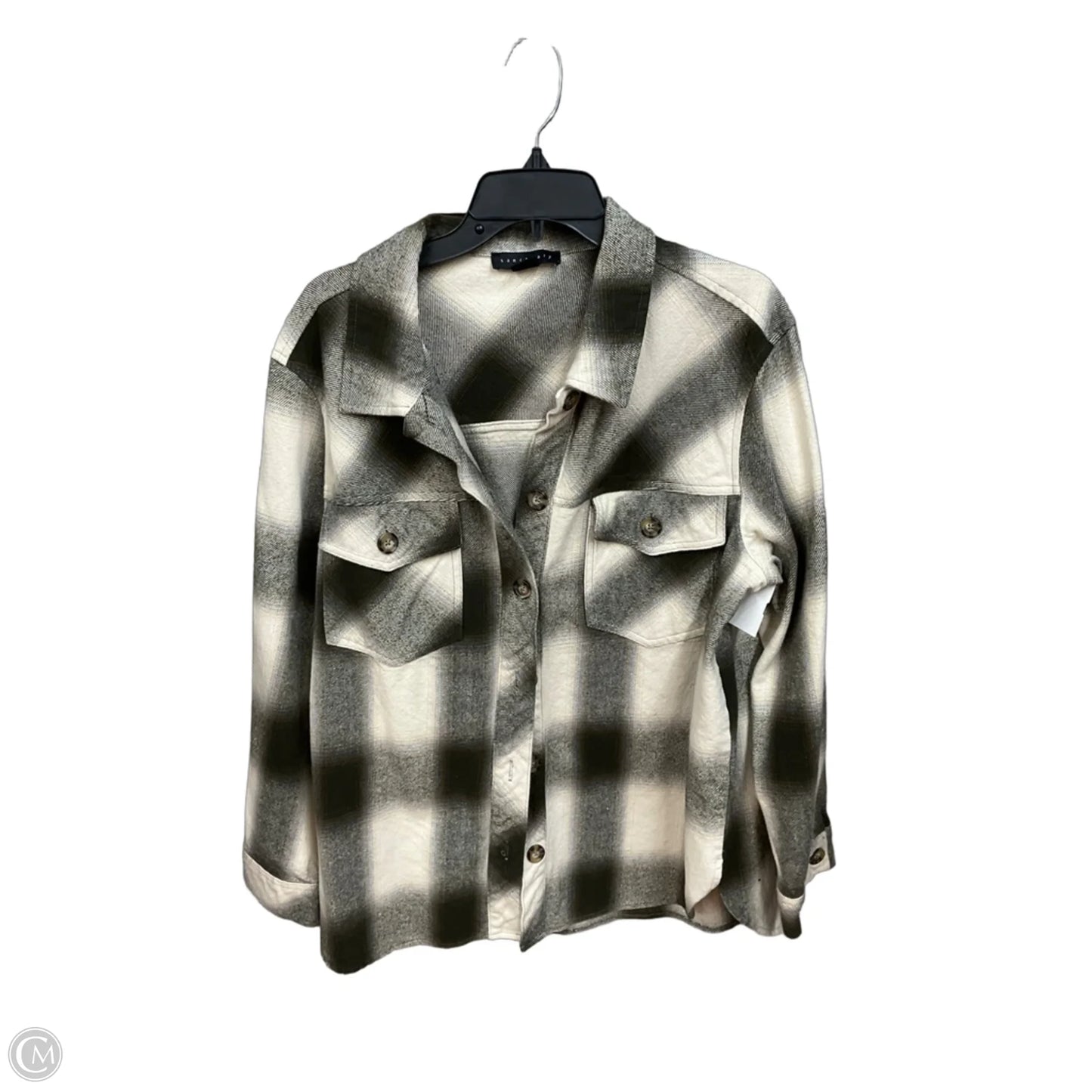 Jacket Shirt By Sanctuary In Plaid Pattern, Size: Xl