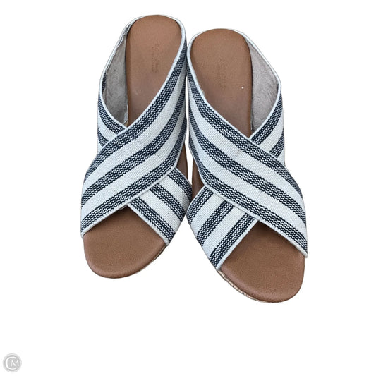 Sandals Heels Wedge By Sonoma In Striped Pattern, Size: 7