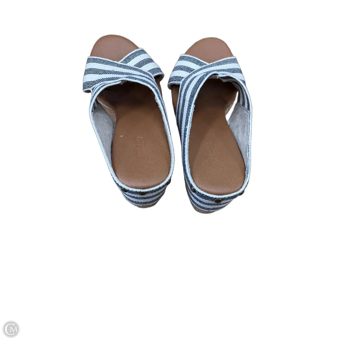 Sandals Heels Wedge By Sonoma In Striped Pattern, Size: 7