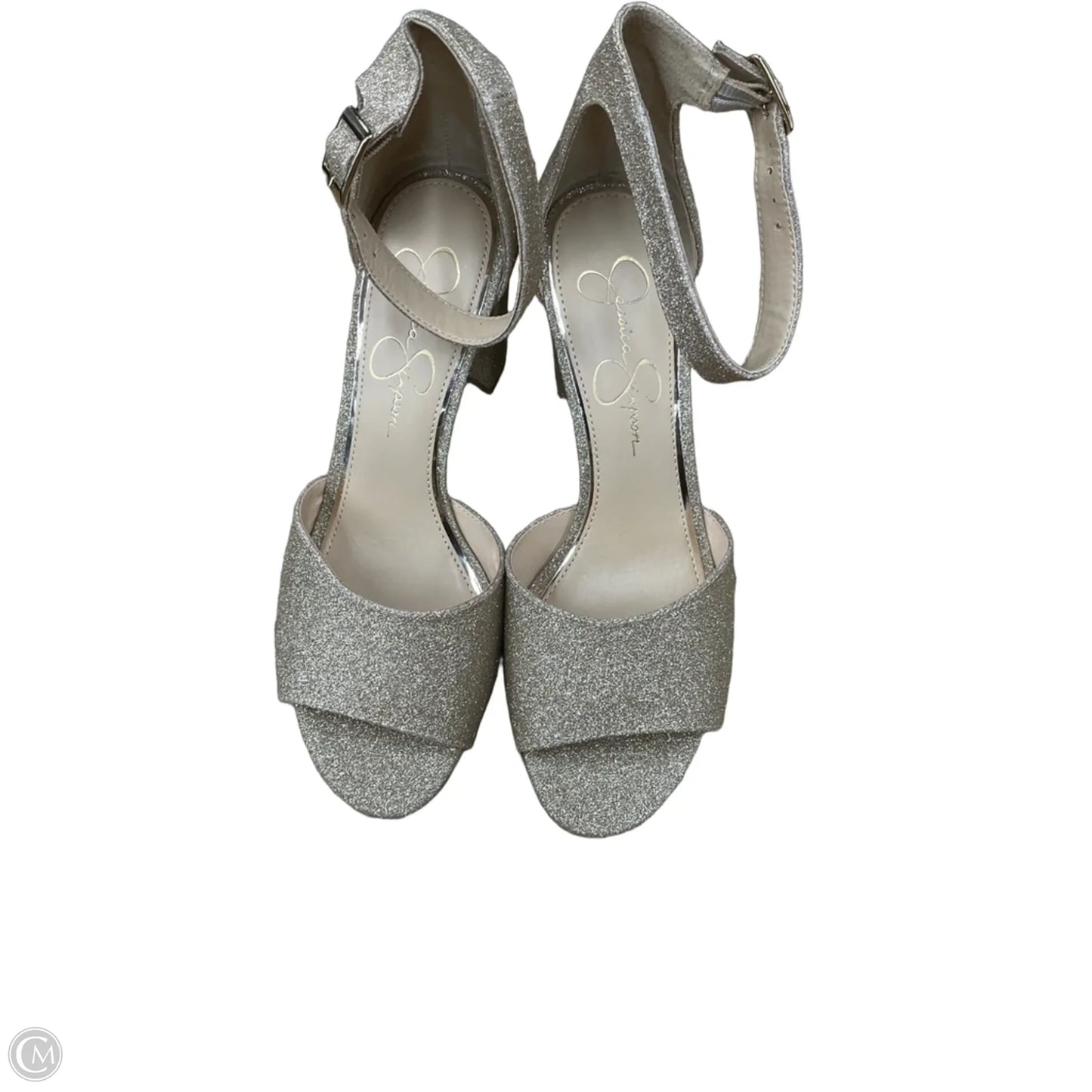 Shoes Heels Block By Clothes Mentor In Gold, Size: 8