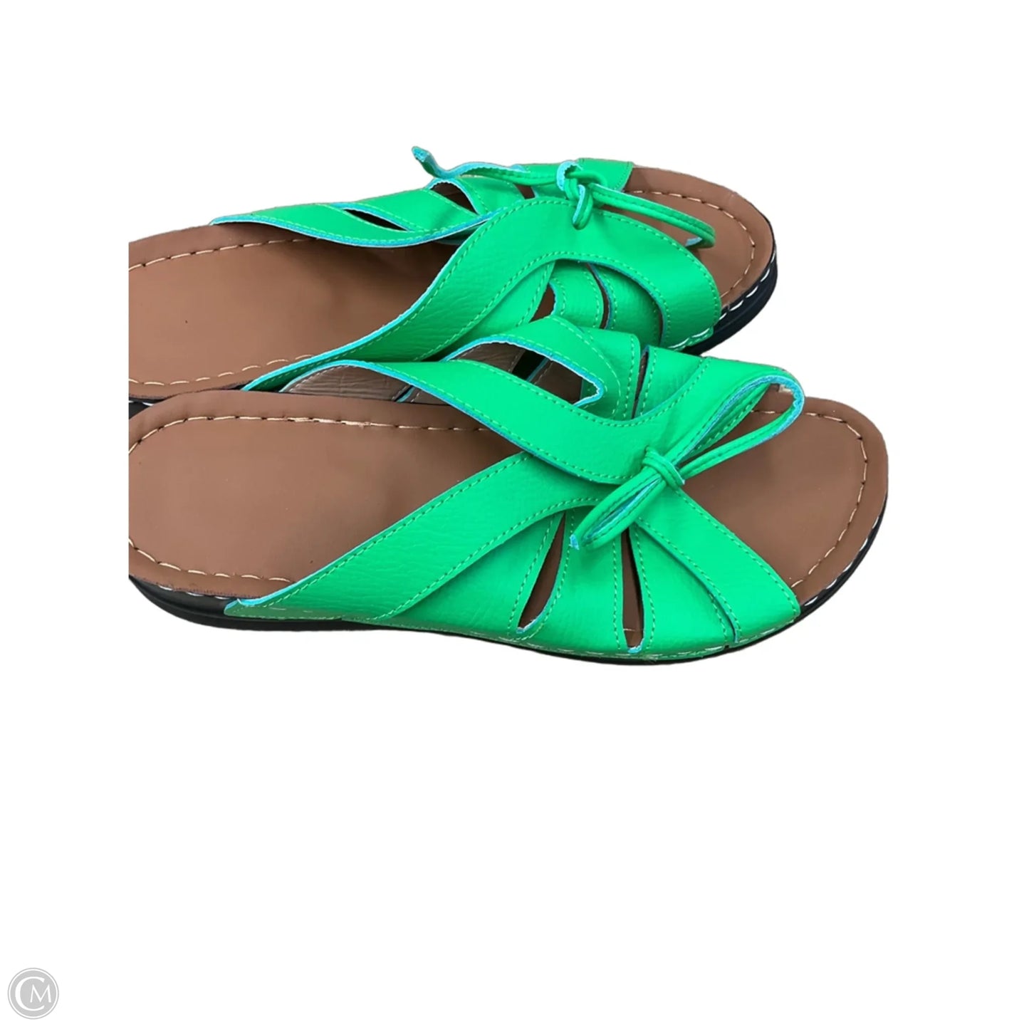 Sandals Flats By Clothes Mentor In Green, Size: 10
