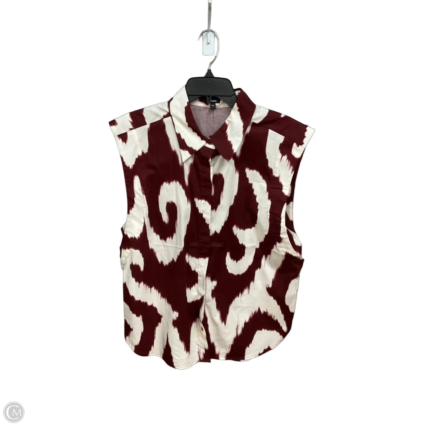 Blouse Sleeveless By Express In Animal Print, Size: L