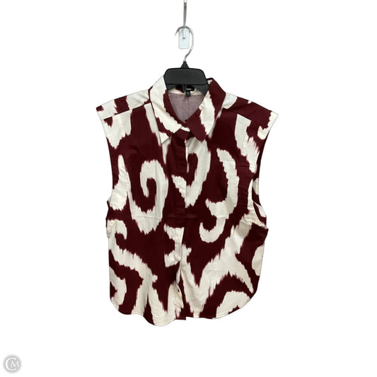 Blouse Sleeveless By Express In Animal Print, Size: L