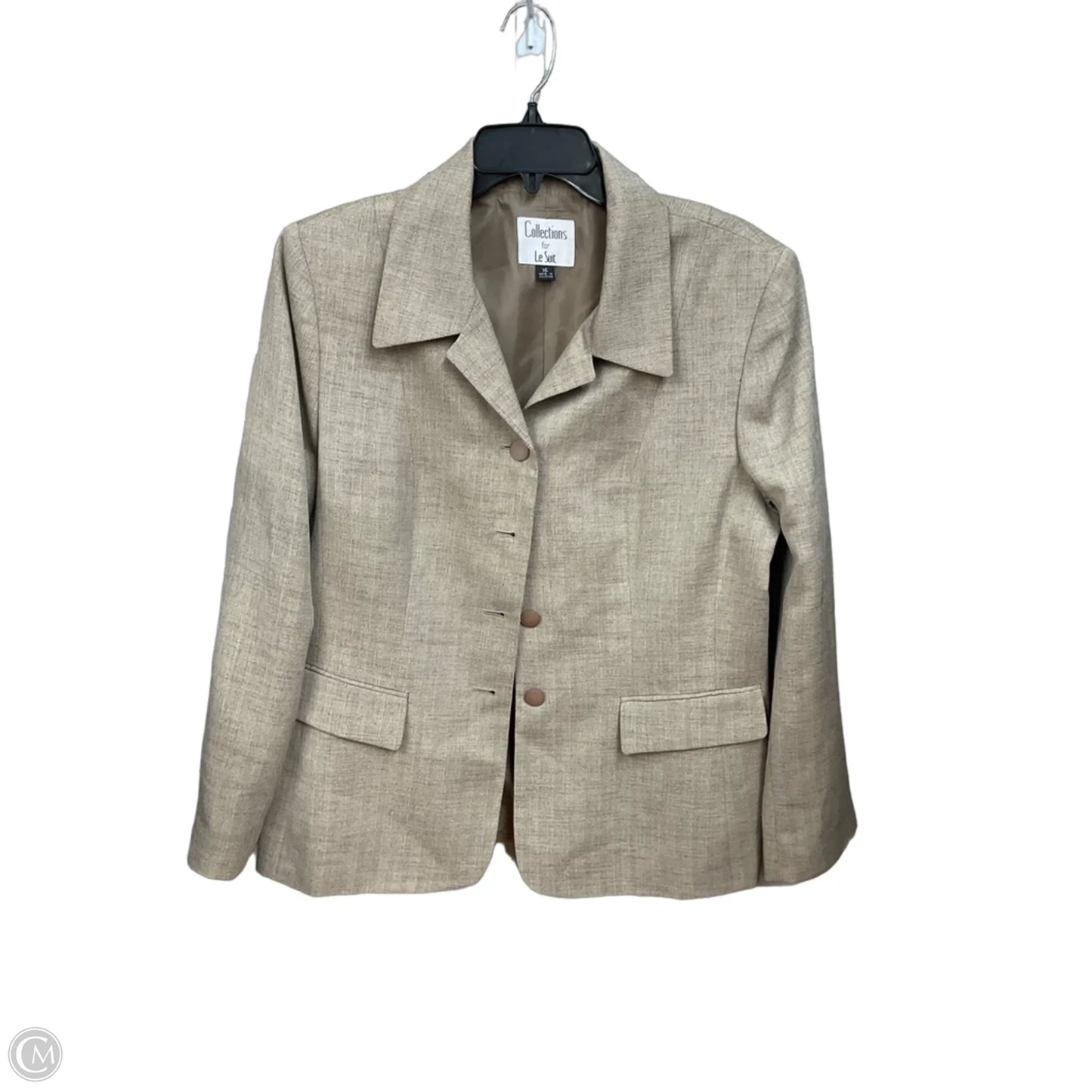 Blazer By Le Suit In Tan, Size: Xl