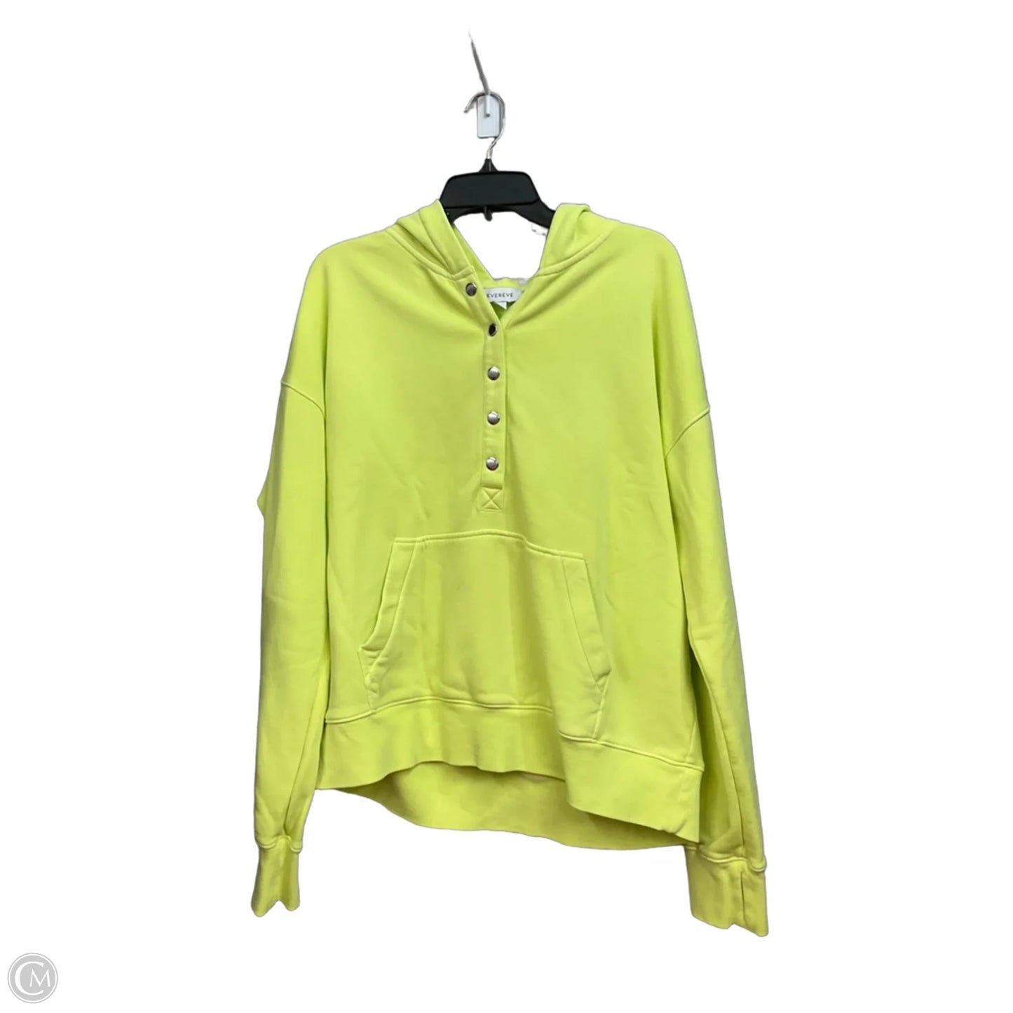 Athletic Sweatshirt Hoodie By Evereve In Yellow, Size: L