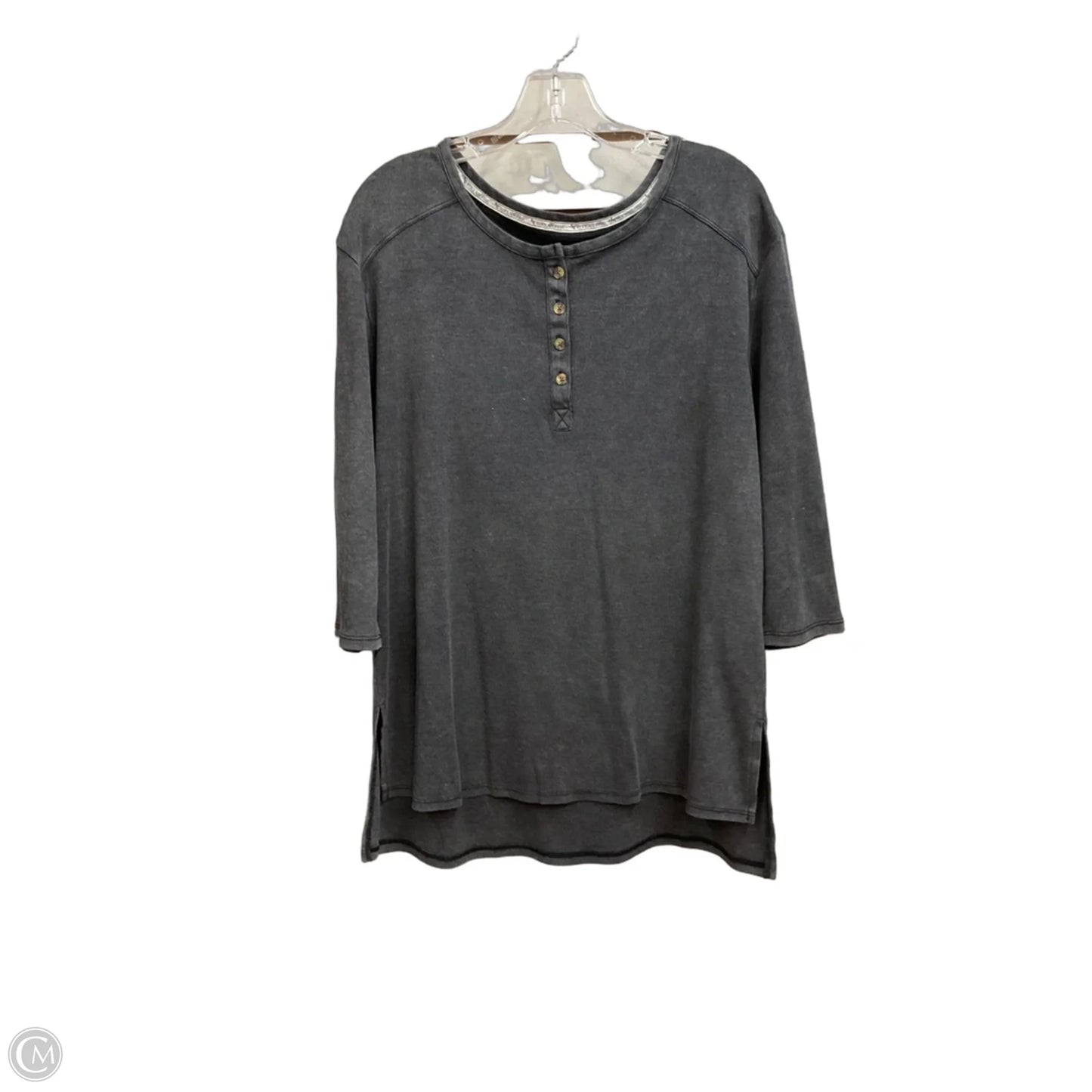 Tunic 3/4 Sleeve By Koolaburra By Ugg In Grey, Size: S