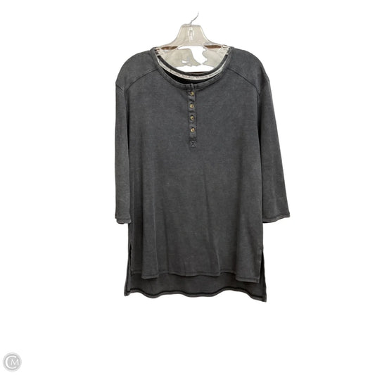 Tunic 3/4 Sleeve By Koolaburra By Ugg In Grey, Size: S