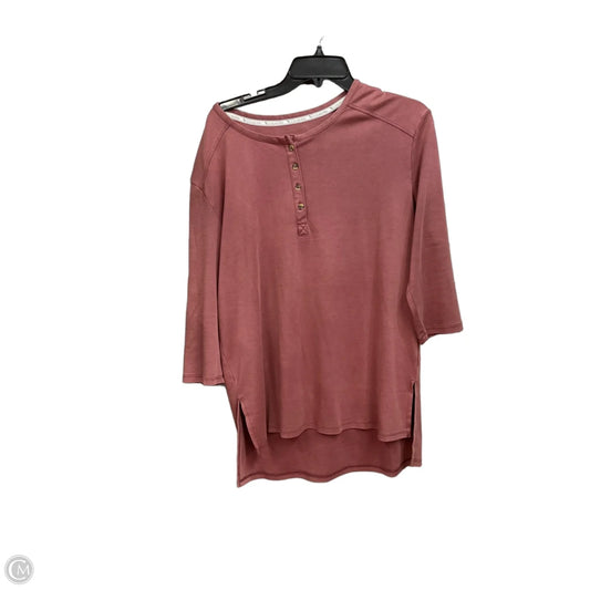 Tunic 3/4 Sleeve By Koolaburra By Ugg In Pink, Size: S