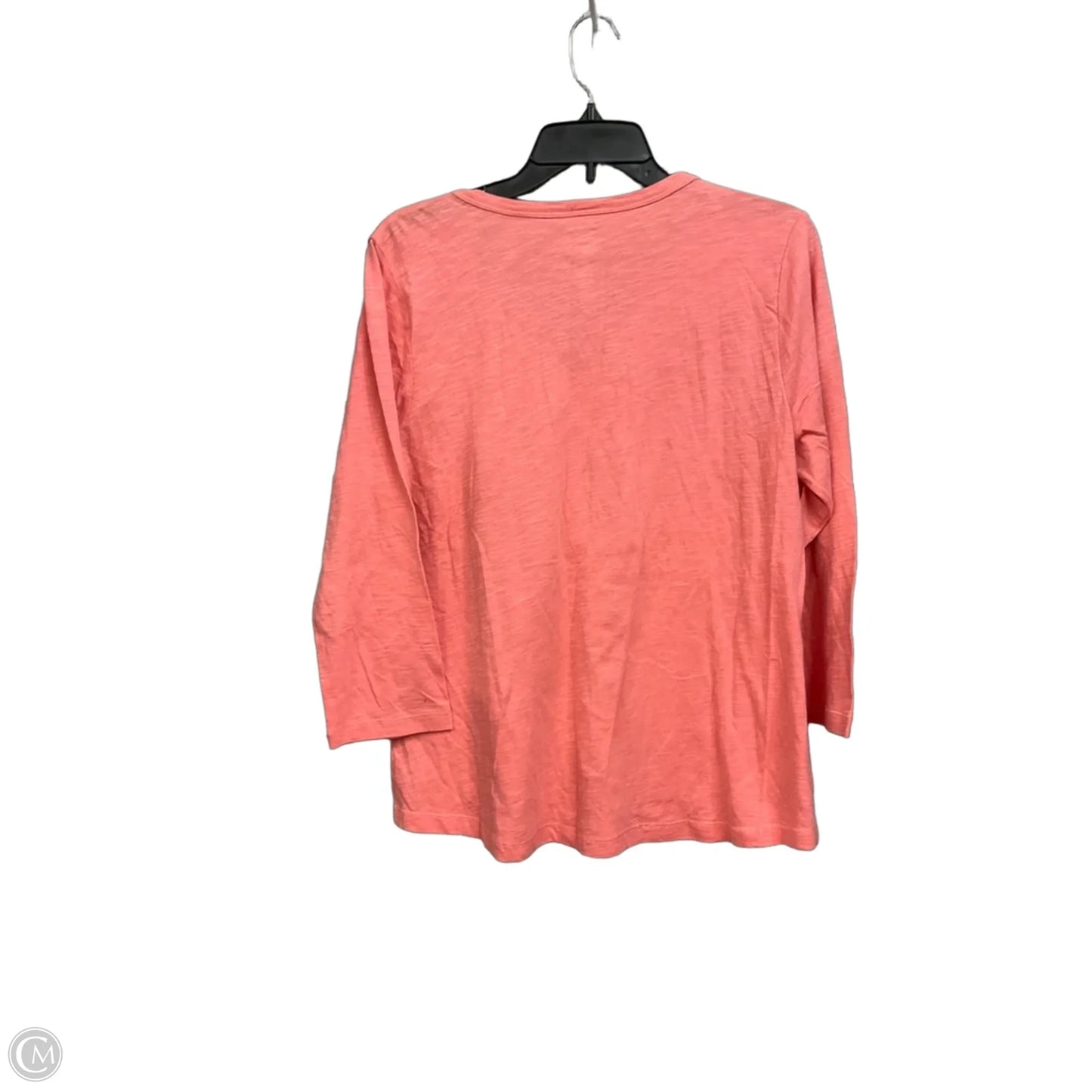 Top 3/4 Sleeve By St Johns Bay In Coral, Size: Lp