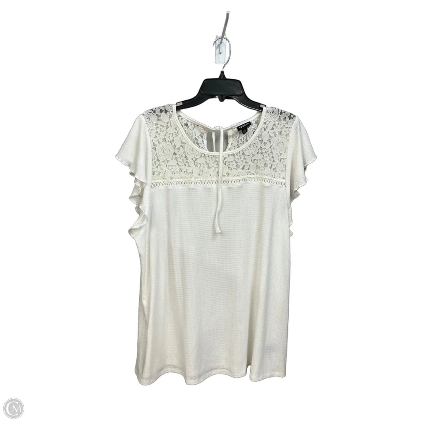 Top Short Sleeve By Torrid In White, Size: 3x