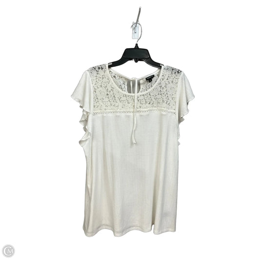 Top Short Sleeve By Torrid In White, Size: 3x