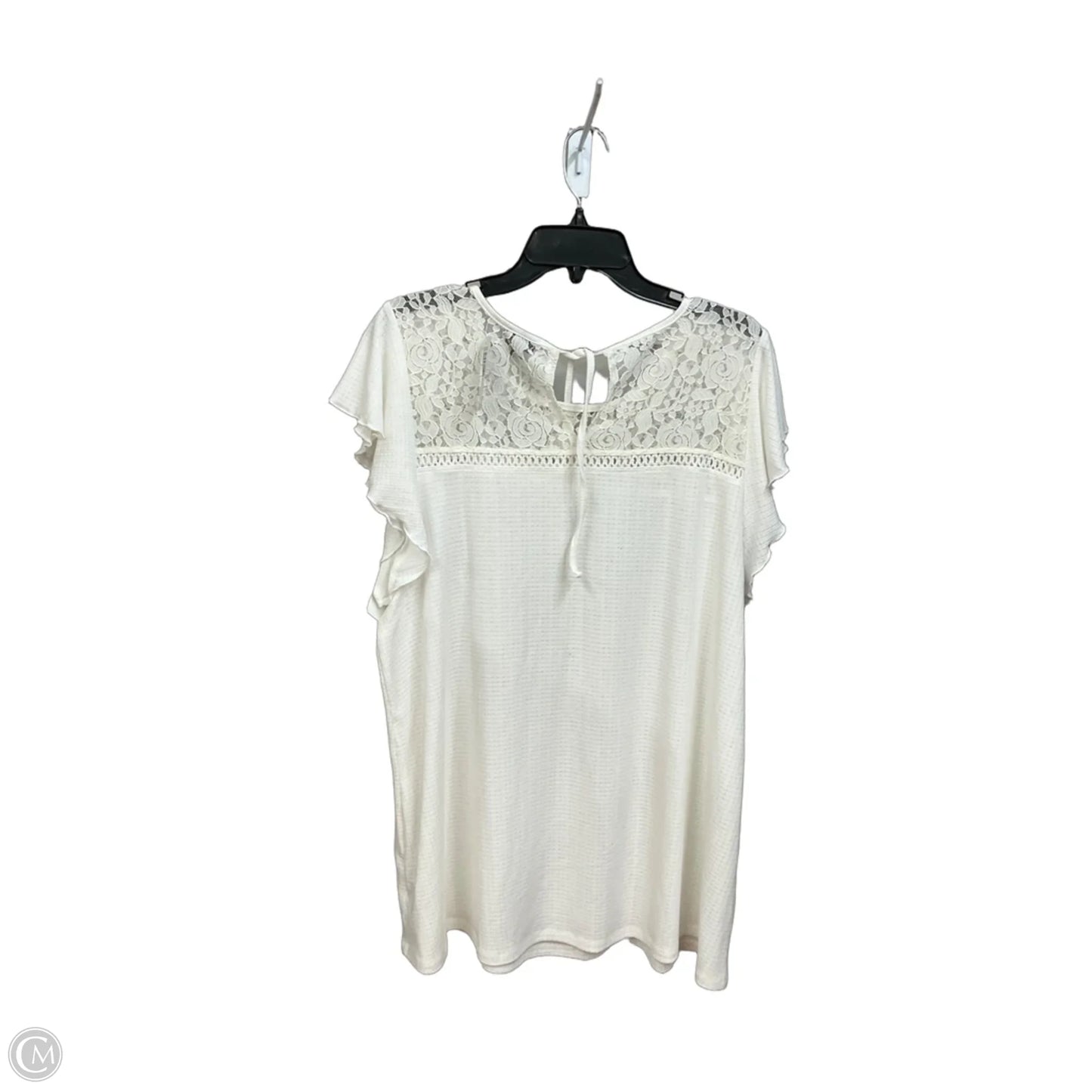Top Short Sleeve By Torrid In White, Size: 3x