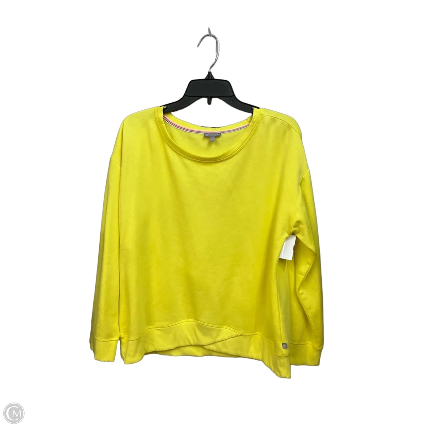 Top Long Sleeve Basic By Talbots In Yellow, Size: L