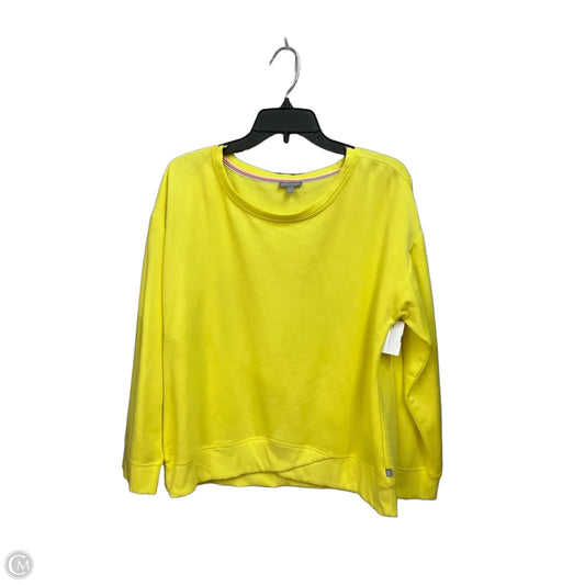 Top Long Sleeve Basic By Talbots In Yellow, Size: L